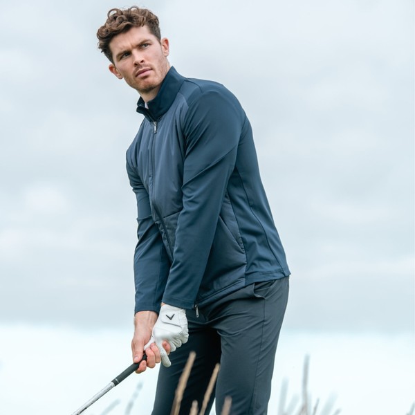 Callaway Mens Mixed Media Full Zip Golf Jacket